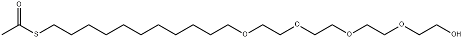 [1-(METHYLCARBONYLTHIO)UNDEC-11-YL]TETRA(ETHYLENE GLYCOL) Structure