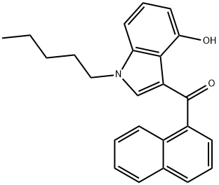 JWH 018 4-hydroxyindole metabolite, 1307803-42-4, 结构式