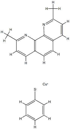 (2,9-dimethyl-1,10-phenanthroline)(thiophenolato)copper(I) Structure