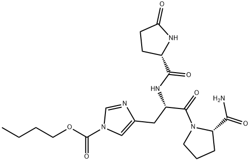 5-Oxo-L-Pro-1-[(butyloxy)carbonyl]-L-His-L-Pro-NH2 Structure