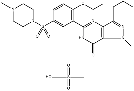 甲磺酸西地那非,1308285-21-3,结构式