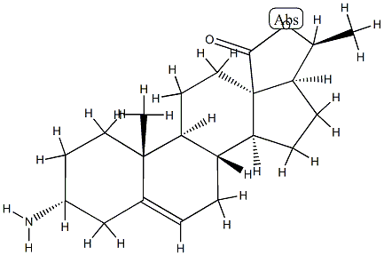 (20S)-3α-Amino-20-hydroxypregn-5-en-18-oic acid γ-lactone Struktur