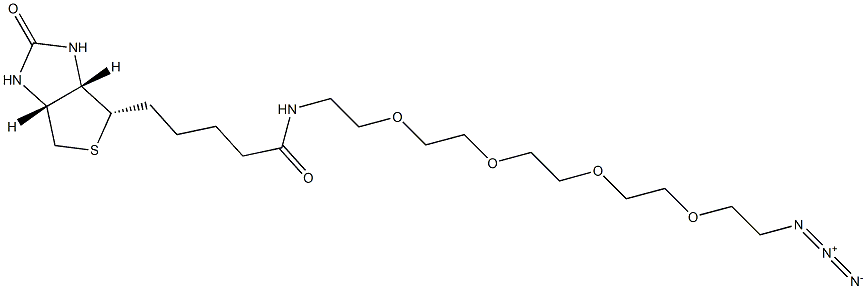 生物素-PEG4-叠氮 结构式