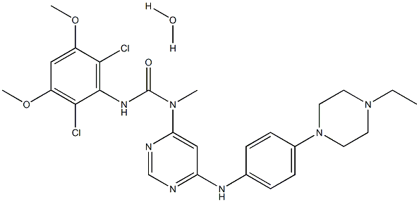 化合物 INFIGRATINIB MONOHYDRATE,1310746-11-2,结构式