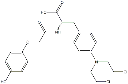 melphalan-N-4-hydroxyphenoxyacetamide 化学構造式