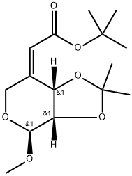 (4Z)-4-Deoxy-4-[2-(1,1-diMethylethoxy)-2-oxoethylidene]-2,3-O-(1-Methylethylidene)-β-L-erythro-pentopyranoside Methyl Ether Structure
