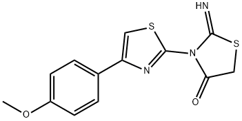 2-imino-3-[4-(4-methoxyphenyl)-1,3-thiazol-2-yl]-1,3-thiazolidin-4-one Structure
