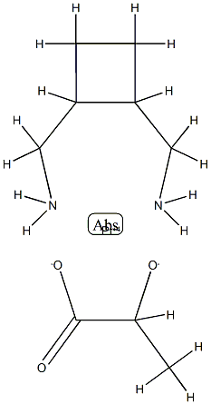 2-(Aminomethyl)cyclobutyl]methanamine 2-hydroxypropanoic acid platinum salt Struktur