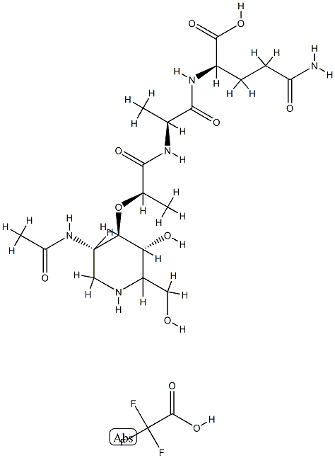 N-(2-O-(2-acetamido-1,2,3,5-tetradeoxy-1,5-iminoglucitol-3-yl)lactoyl)alanyl-isoglutamine Structure