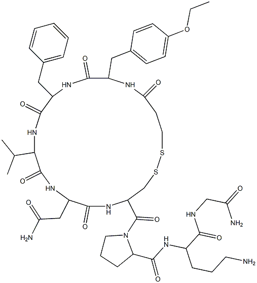vasotocin, 1-desamino-OEt-Tyr(2)-Val(4)-Orn(8)- Structure
