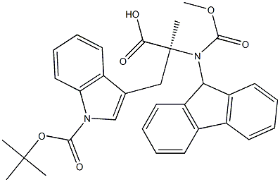 (S)-N-FMOC-N'-BOC-Α-METHYLTRYPTOPHAN 结构式