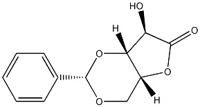3,5-O-[(S)-苯基亚甲基]-D-木糖酸 GAMMA-内酯,131614-83-0,结构式