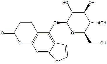 bergaptol-O-glucopyranoside 结构式