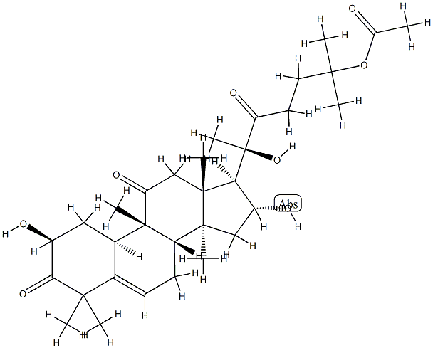 (10α)-25-(Acetyloxy)-2β,16α,20-trihydroxy-9β-methyl-19-norlanost-5-ene-3,11,22-trione Structure