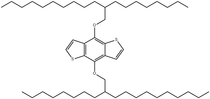4,8-ビス(2-オクチルドデシルオキシ)ベンゾ[1,2-b:4,5-b′]ジチオフェン 化学構造式