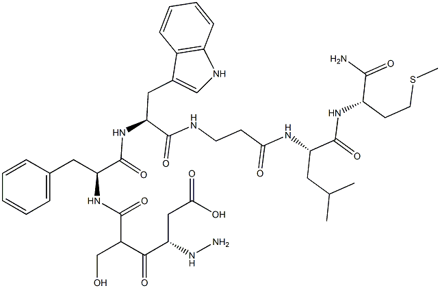 H-Asp-Ser-Phe-Trp-b-Ala-Leu-Met-NH2 Struktur