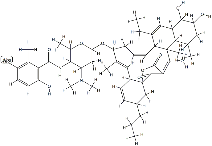 抗生素 MM 46115, 132054-37-6, 结构式