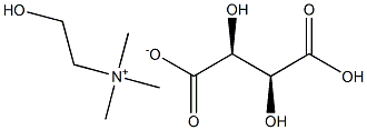 rel-(2R,3R)-2-Hydroxy-N,N,N-trimethylethanaminium 2,3-dihydroxybutanedioate Structure