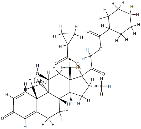 地塞米松 21-环己烷羧酸酯 17-环丙烷羧酸酯 结构式