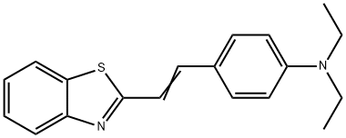 2-对二乙氨基苯乙烯基苯并噻唑, 13242-17-6, 结构式