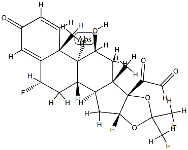 Fluocinolone Acetonide-21-aldehyde,13242-30-3,结构式
