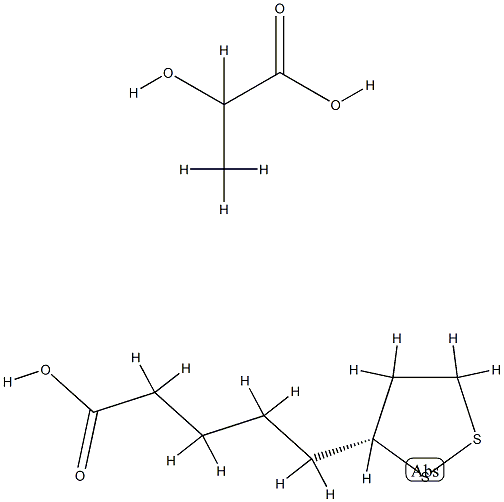 (R)-1,2-Dithiolane-3-pentanoic acid polymer with 2-hydroxypropanoic ac id Structure
