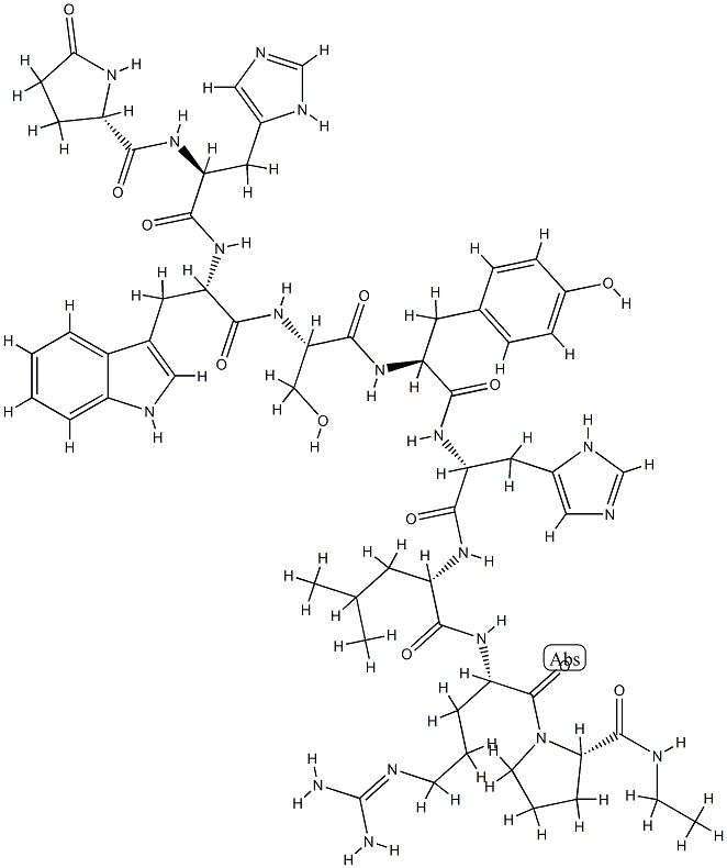 LHRH, His(6)-N-Et-ProNH2(9)- Structure