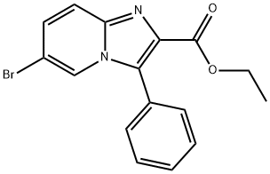 2-ethoxycarbonyl-3-phenyl-6-bromoimidazo<1,2-a>pyridine,132525-02-1,结构式