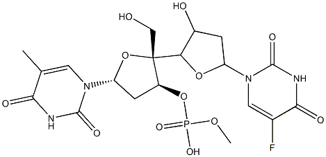 thymidylyl-(3'-5')-2'-deoxy-5-fluorouridine Struktur