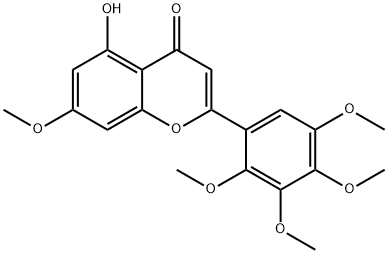 5-羟基-7-甲氧基-2-(2,3,4,5-四甲氧基苯基)-4H-1-苯并吡喃-4-酮,132923-24-1,结构式