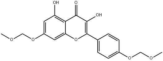 KaeMpferol Di-O-MethoxyMethyl Ether 化学構造式