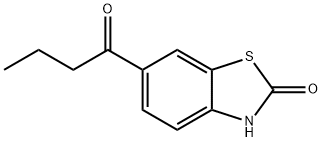 2(3H)-Benzothiazolone,6-(1-oxobutyl)-(9CI) Structure