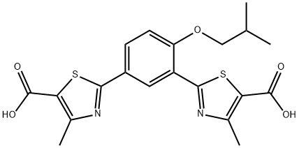 2,2'-[4-(2-Methylpropoxy)-1,3-phenylene]bis[4-Methyl-5-thiazolecarboxylic Acid Struktur