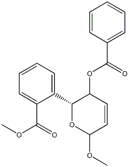 Methyl 4-O,6-O-dibenzoyl-2,3-dideoxy-D-erythro-2-hexenopyranoside Struktur
