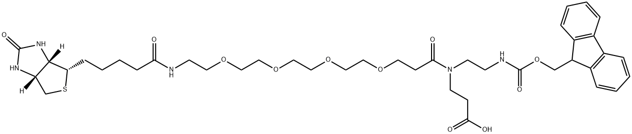 Fmoc-N-amido-(PEG4-biotin)-acid,1334172-63-2,结构式
