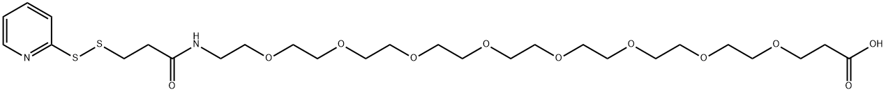 SPDP-DPEG®₈-ACID 化学構造式