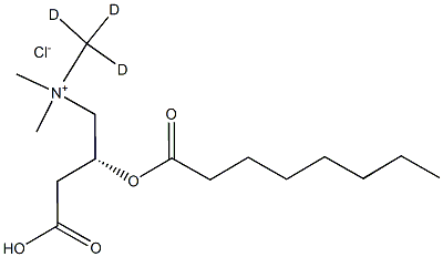 (3R)-4-[dimethyl(trideuteriomethyl)azaniumyl]-3-octanoyloxybutanoate:hydrochloride Struktur