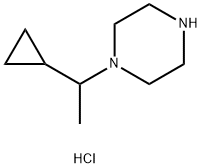 1-(1-シクロプロピルエチル)ピペラジン塩酸塩 化学構造式