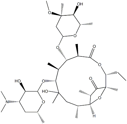 9-deoxo-12-deoxy-9,12-epoxyerythromycin Struktur