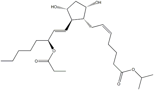 15-propionat-prostaglandin F2alpha-isopropyl ester Structure
