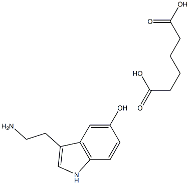 Adipic acid, compd. with 3-(2-aminoethyl)indol-5-ol Structure