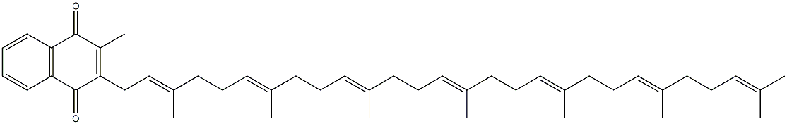 2-Methyl-3-(3,7,11,15,19,23,27-heptamethyl-2,6,10,14,18,22,26-octacosaheptenyl)-1,4-naphthoquinone Structure