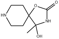 1-Oxa-3,8-diazaspiro[4.5]decan-2-one,4-hydroxy-4-methyl-(9CI) 化学構造式