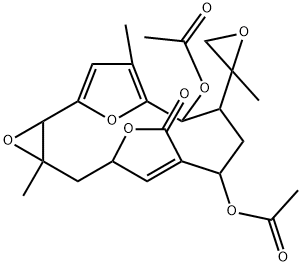 (2R,4R,6R,10S,12R,13R)-10,13-Bis(acetyloxy)-4,15-dimethyl-12-(2-methyloxiran-2-yl)-3,7,17-trioxatetracyclo[12.2.1.16,9.02,4]octadeca-9(18),14,16(1)-trien-8-one Structure