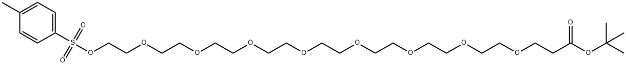 对甲苯磺酸酯丙酸叔丁酯八乙二醇, 1345337-28-1, 结构式