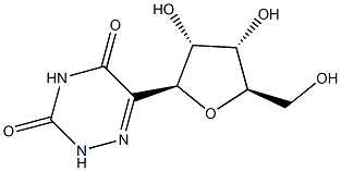 5-(β-D-リボフラノシル)-6-アザウラシル 化学構造式