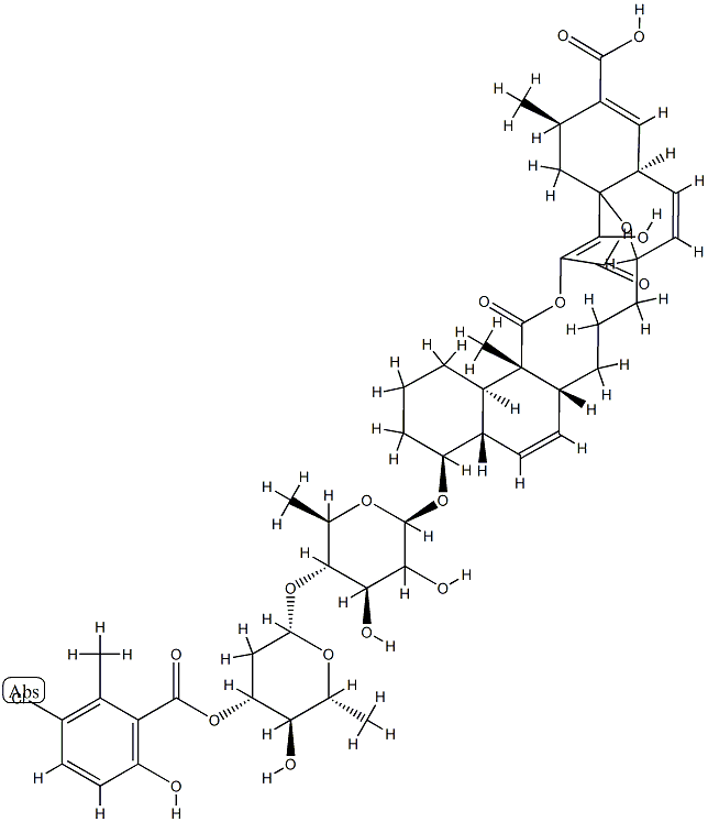 O-demethylhydroxychlorothricin Struktur