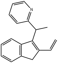 2-デ(ジメチルアミノ)-2-ビニルジメトインデン 化学構造式