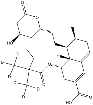 6-Carboxy -5',4',5,6-SiMvastatin-d6 化学構造式