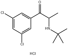 2-（叔丁基氨基）-3',5'-二氯苯乙酮盐酸盐,1346603-00-6,结构式